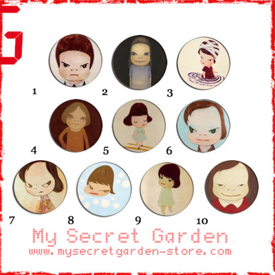 Yoshitomo Nara 奈良 美智 Pop Art Pinback Button Badge Set 3a or 3b ( or Hair Ties / 4.4 cm Badge / Magnet / Keychain Set ) Yoshitomo Nara 奈良 美智 Pop Art Pinback Button Badge Set 3a or 3b ( or Hair Ties / 4.4 cm Badge / Magnet / Keychain Set )